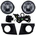 Kit farol auxiliar de milha (longo alcance) com lente de vidro para lâmpada H11 com botão interruptor e chicote Nissan Tiida 2008