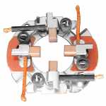 Porta-escovas 12V 6.8 x 10 x 17 mm para motor de partida Mitsubishi Caterpillar Komatsu empilhadeira Nissan Patrol