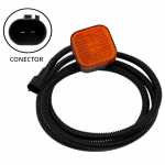 Lanterna delimitadora lateral quadrada âmbar LED 24V com chicote lado direito/esquerdo caminhões MAN TGX