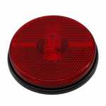 Lanterna lateral vermelha redonda Ø 88 mm LED bivolt com conector lado esquerdo/direito universal