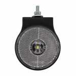 Lanterna lateral cristal redonda Ø 66 mm LED bivolt com haste e conector lado direito/esquerdo universal