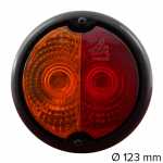 Lanterna traseira bicolor redonda lado esquerdo/direito Randon carrocerias