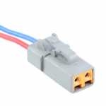 Chicote / conector 2 vias 2 terminais Deutsch DTP06-2S atuador elétrico embreagem câmbio Torqshift (ECA) Eaton Ford Volkswagen VW caminhão linha agrícola