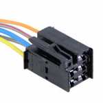 Chicote / conector 5 vias 5 terminais para botão / interruptor de vidro traseiro Volkswagen VW Gol Parati G2 (bola/bolinha) 1998 até 2000