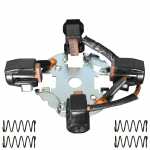Porta-escovas 12V 8 x 19 x 18 mm para motor de partida Magneti Marelli E95R Fiat Ducato Iveco