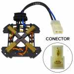 Porta-escovas 12V 6.5 x 8 x 17 mm para motor eletroventilador Renault R19 - kit