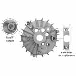 Mancal traseiro (coletor) do alternador Bosch K1 Agrale CBT Toyota Valmet Valtra trator - capa