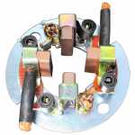 Porta-escovas 12V 8 x 25 x 15 mm para motor de partida Denso KIA Besta Toyota Hilux Land Cruiser